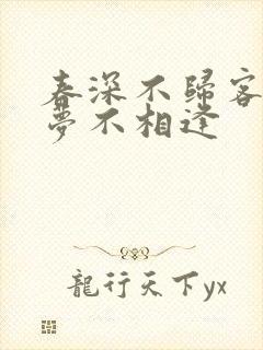 春深不归客,清梦不相逢