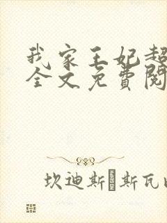我家王妃超厉害全文免费阅读封面