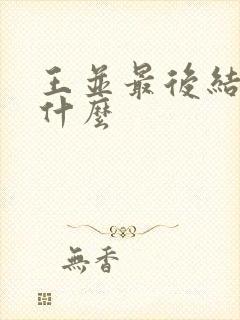 王并最后结局是什么封面