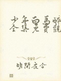 少年白马醉春风全集免费观看17集封面