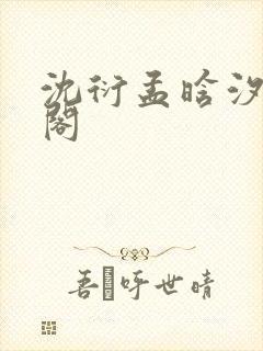 沈衍孟晗汐笔趣阁封面