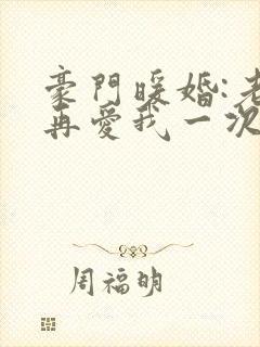 豪门暖婚:老婆再爱我一次小说封面