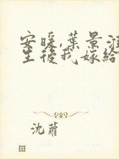 安暖,叶景淮重生后我嫁给了渣男的死对头