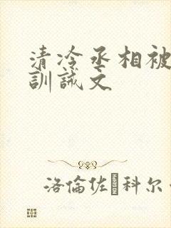 清冷丞相被皇上训诫文