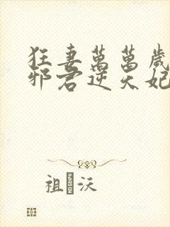 狂妻万万岁腹黑邪君逆天妃封面