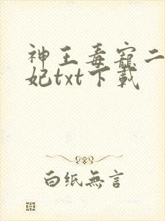 神王毒宠二嫁王妃txt下载