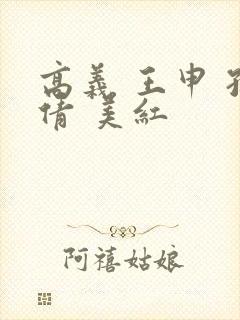 高义 王申 孙倩 美红封面