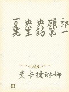 夏央央顾祁琛顾先生的第一宠婚