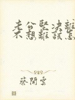 老公坚决离婚我不想离该怎样应对