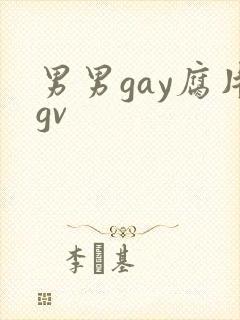 男男gay腐片gv