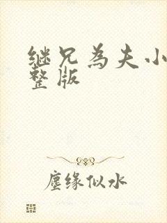 继兄为夫小说完整版