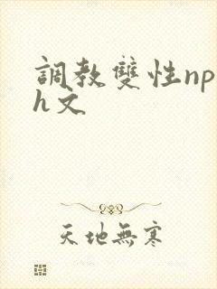 调教双性np高h文