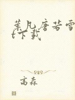 叶凡唐若雪txt下载