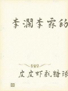 李澜李霖的小说