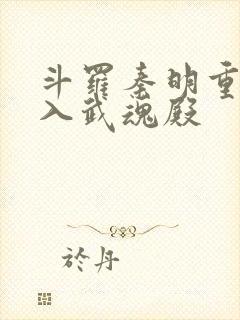 斗罗秦明重生加入武魂殿