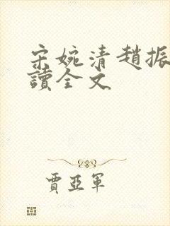 宋婉清赵振国阅读全文封面