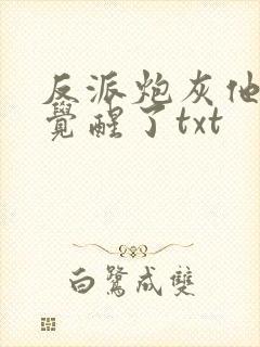 反派炮灰他意识觉醒了txt