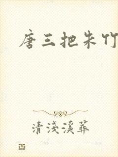 唐三把朱竹清封面