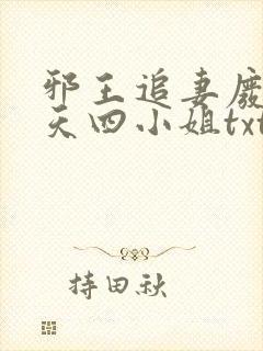 邪王追妻废材逆天四小姐txt下载