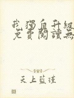 我独自升级小说免费阅读无弹窗