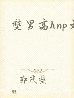 双男高hnp文封面