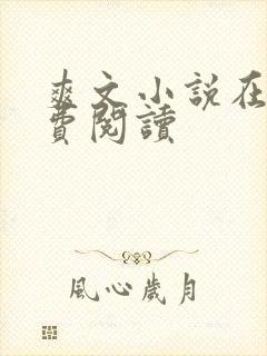 爽文小说在线免费阅读