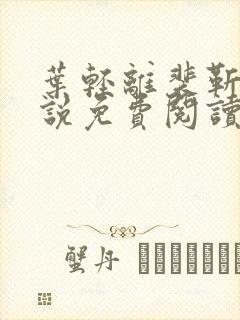 叶轻离裴靳墨小说免费阅读笔趣阁