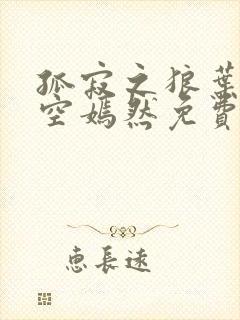 孤寂之狼叶凡司空嫣然免费阅读全文小说