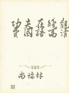 功夫在线观看免费国语高清