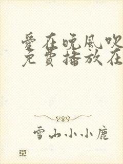 爱在晚风吹短剧免费播放在线观看