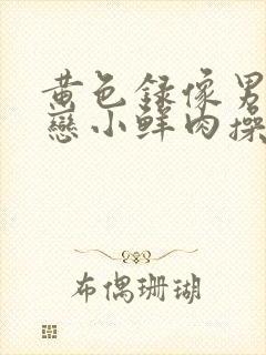 黄色录像男同性恋小鲜肉操老太婆