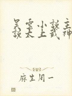 吴云小说主角小说太上武神诀全文阅读封面