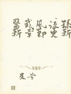 医武风流孙哲最新章节更新