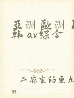 亚洲 欧洲 日韩 av综合