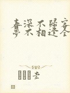 春深不归客,清梦不相逢全文阅读