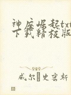 神座崛起txt下载精校版封面