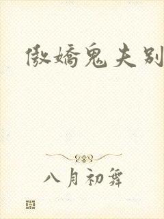 傲娇鬼夫别乱来封面