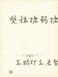 双性攻弱攻高h
