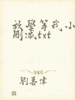 放学等我小说无删减txt封面
