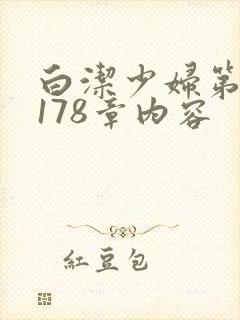 白洁少妇第1一178章内容