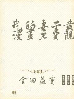 我的妻子黄雅岩漫画免费观看下拉式