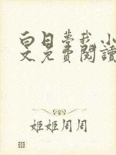 白日梦我小说全文免费阅读笔趣阁封面