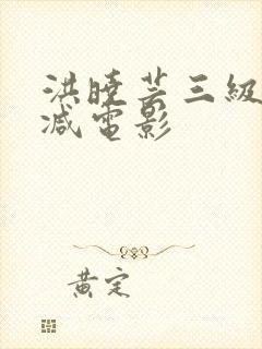 洪晓芸三级无删减电影
