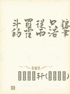 斗罗从只狼归来的霍雨浩笔趣阁