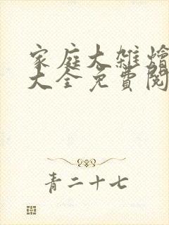 家庭大杂烩小说大全免费阅读封面