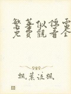 繁华似锦电视剧免费观看全集在线封面