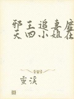 邪王追妻废材逆天四小姐在线阅读封面