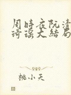 周时夜阮清影苏琦瑶大结局封面