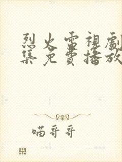 烈火电视剧40集免费播放封面