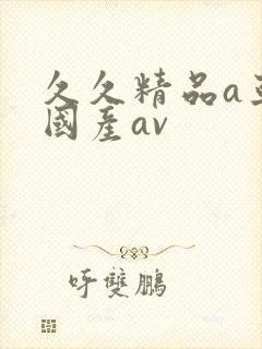 久久精品a亚洲国产av封面